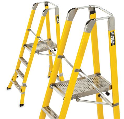 Safe step - 9. Little Giant 10310BA 3-Step Ladder. Little giant safety step ladder guarantees security thanks to its wide steps, which can accommodate standing for a long time. The steps of the ladder are also made with an anti-slip material and deep treads, which guarantees safety while working for elderly champs.